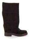 Casadei Charlie Brown Multi-layer Boots In Suede Woman In Brown