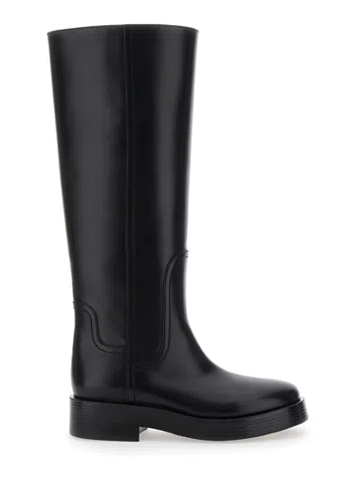 Casadei 'charlie' Black Knee High Boots In Leather Woman