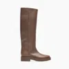 Casadei Charlie Leather High Boots - Woman High Boots Caribou 39.5 In Caribou