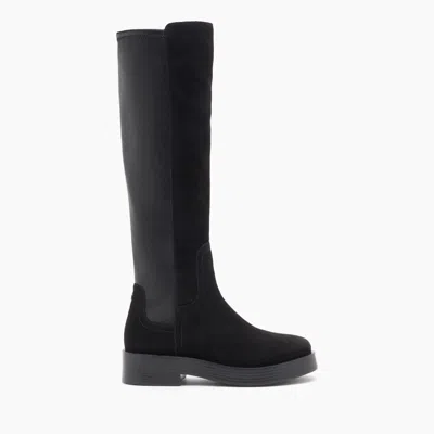 Casadei Boots With Suede Inserts Stivali & Stivaletti In Black