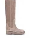 Casadei Charlie Suede Knee-high Boots In Brown