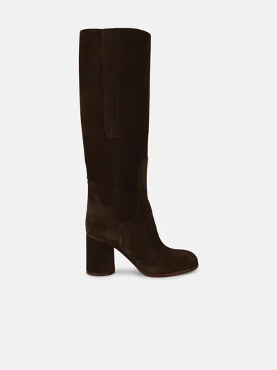 Casadei 'cleo' Brown Suede Boots