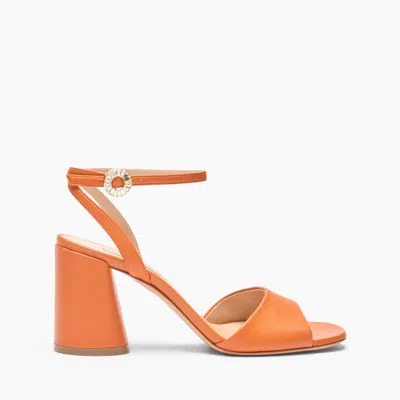 Casadei Cleo Leather Sandals - Woman Sandals Paprika 37