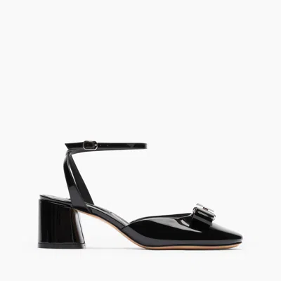 Casadei Cleo Patent Leather Open Pumps - Woman Pumps And Slingback Black 38.5