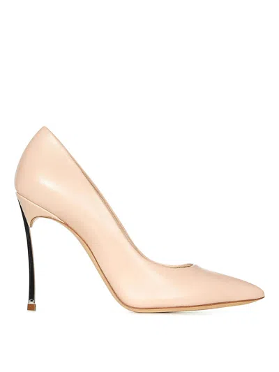 Casadei Cream Leather Blade Pump In White