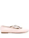 Casadei Woman Ballet Flats Light Pink Size 7 Leather In Neutral