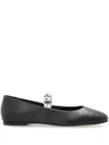Casadei Crystal-embellished Ballet Flats In Black