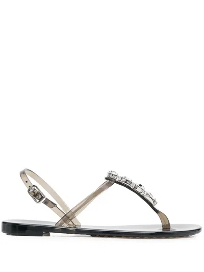 Casadei Jelly Sandals In Nero