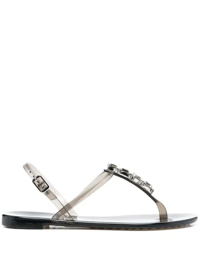 Casadei Jelly Sandals In Nero