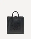 Casadei Braided-handle Embossed-logo Tote Bag In Black