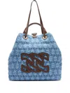 Casadei Denim Bucket Bag