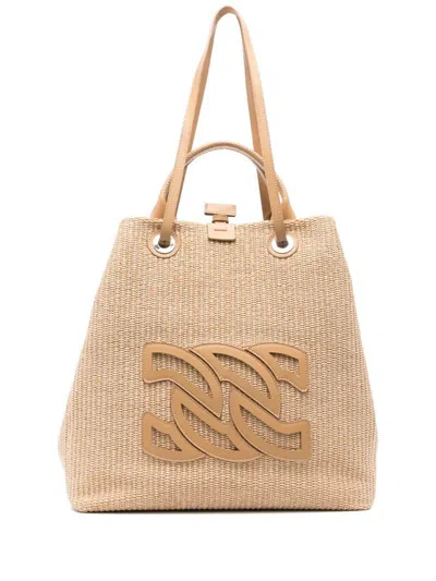 Casadei Dome Bay Satchel Bag Bags In Brown