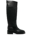 Casadei Dome Quilted Riding Boots In Multi