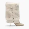 Casadei 80mm Fur-overlay Buttoned Boots