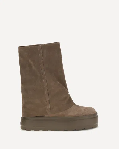 Casadei Double-face Suede Calf Leather Boots In Nude