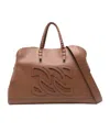 Casadei Park Avenue Leather Handbag In Brown
