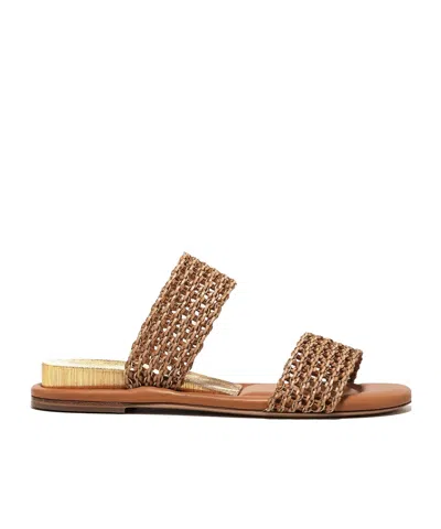 Casadei Double Strap Slip-on Sandals In Brown