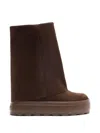 Casadei Double-face Fold-over Platform Boots In Multi