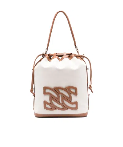 Casadei Drawstring Handbag In White