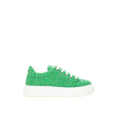 Casadei Elegant Leather Women's Sneakers In Green