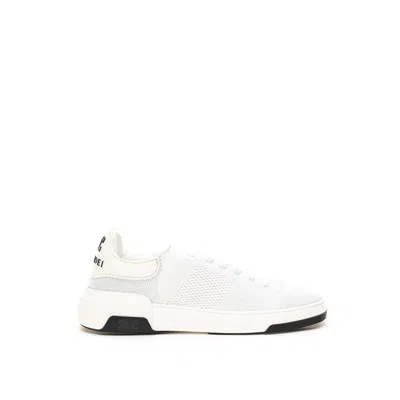 Casadei Sneakers Mit Gestricktem Ledereinsatz In White