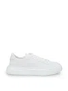 CASADEI ELEVATED WHITE NAPPA LEATHER OFF-ROAD SNEAKERS
