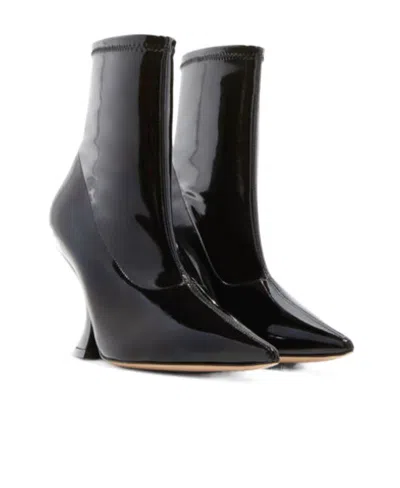 Casadei Elodie 80mm Leather Ankle Boots