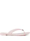 Casadei Embellished Flip-flops In Pink