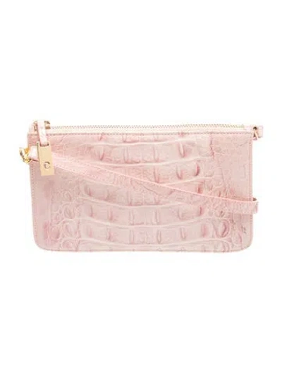Pre-owned Casadei Embossed Leather Shoulder Bag In Pink
