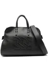 Casadei Versatile Tote Bag Detachable Shoulder Strap In Black