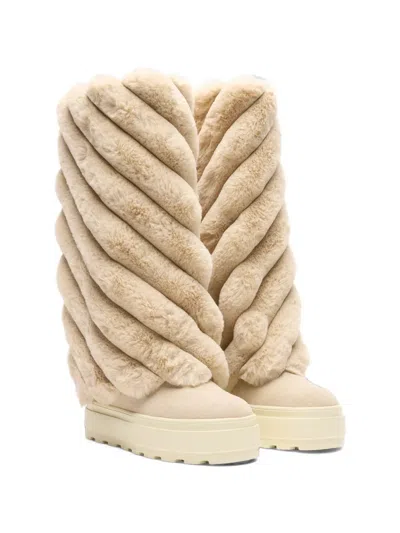 Casadei Eureka Faux-fur Boots In Multi