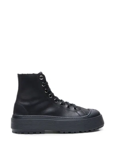 Casadei Explorer High-top Sneakers In Black