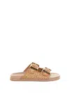Casadei Fabric Slipper With Rubber Sole