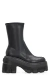 Casadei Pull-on Platform Boots In Black