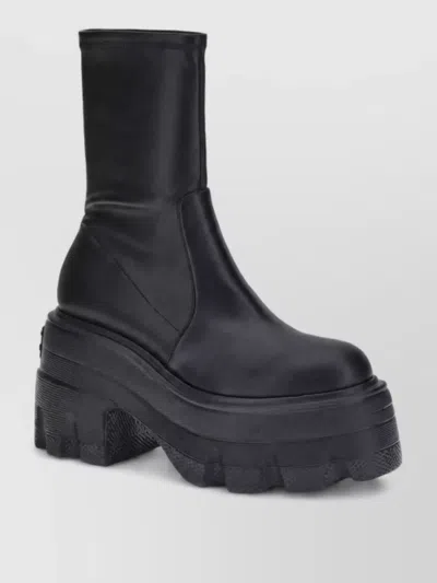 Casadei Faux Leather Platform Ankle Boots
