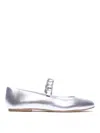 Casadei Poppy Ballet Flats In Plata