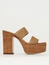 Casadei Goldeneye Isa Platform Sandals In Natural