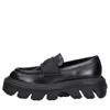 Casadei Generation C Logo-embossed Loafers In Nero Neri E Grigi