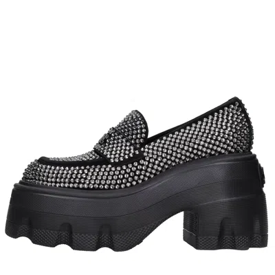 Casadei Flat Shoes Black In Nero Neri E Grigi