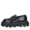 Casadei Generation C Logo-embossed Loafers In Nero Neri E Grigi