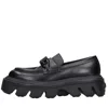 Casadei Generation C Logo-embossed Loafers In Nero Neri E Grigi