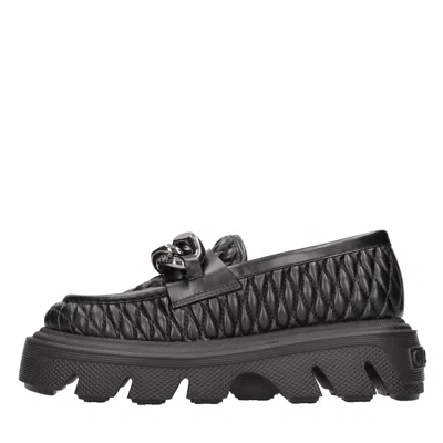Casadei Flat Shoes Black In Nero Scuri