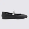 Casadei Crystal-embellished Black Leather Ballerinas In Black
