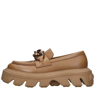 Casadei Flat Shoes Brown In Marrone Marroni