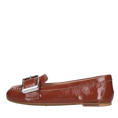 Casadei Flat Shoes Brown In Marrone Marroni