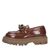 Casadei Flat Shoes Brown In Marrone Scuri