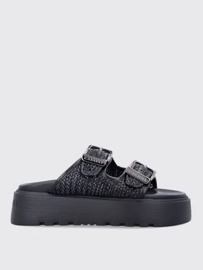 CASADEI FLAT SANDALS CASADEI WOMAN COLOR BLACK,G87687002