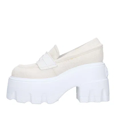 Casadei Flat Shoes Cream In Panna Chiari E Naturali
