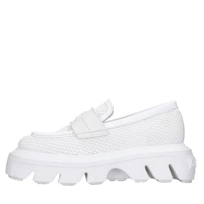 Casadei Flat Shoes White In Bianco Neutri