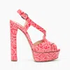 Casadei Flora Jurassik Platform Sandals - Woman Platforms Coral 41